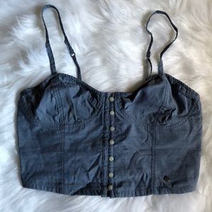 Abercrombie chambray croptop